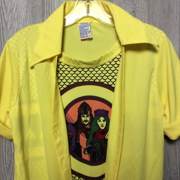 Vintage Yellow Print Top - Picture 2 of 5